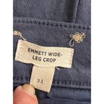 Madewell  Emmett Wide Leg Crop Blue Pants, size 31, Welt Pocket Edition, MSRP $98 Photo 10