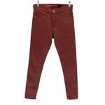 AG Adriano Goldschmied Women's Farrah Skinny Ankle Jeans Coated Bordeaux 25 R Photo 1
