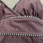 MiracleSuit  halter padded cup slimming chocolate brown piping trim swimsuit 10D Photo 1