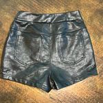 Princess Polly Black Leather Shorts Photo 1