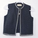 American Vintage Karlana Knit Wear Metallic Rhinestone Vest Photo 0