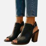 Lucky Brand  Peep Toe Booties Block Heel 8 Photo 0