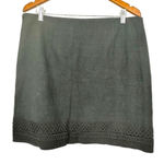 Loft Black Crochet Chic Skirt Size 14 Photo 1