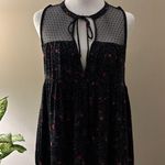 Volcom  Black and Red Floral Sleeveless Top Size M Photo 0