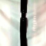 Fossil  WOMENS SIZE LARGE BLACK  LEATHER BELT WITH WIDE ELASTIC  PART OF BELT Photo 0