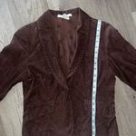 Y2k gems Vintage La Belle Dark Velvety Brown Corduroy Eyelet Blazer Jacket Size L Photo 7