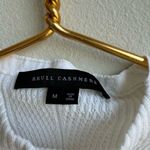 Skull Cashmere  White Sleeveless Mock Neck Ribbed Top Size Medium Lightweight Photo 2