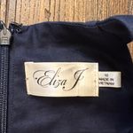 Eliza J Navy White Striped Halter Fit & Flare Dress 10 NWT w/ Belt Nautical Photo 3