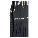 Free People Dress Womens 2 Delightful Birds Of A Feather Embroidered Flare Black Photo 14