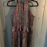 Monteau  Sparkle Printed Sleeveless Peplum Dress | Women’s Size XL Photo 4