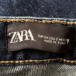 ZARA  High Rise Mom Jeans Dark Blue Size 2 Photo 2