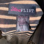 Ultra Flirt  Striped Black and Cream Women's Top Photo 3