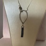 Vintage sterling black sparkle necklace Photo 1