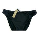 J.Crew NWT  Ribbed High Rise High Leg Cheeky Bikini Swim Bottom Black M #3156 Photo 2