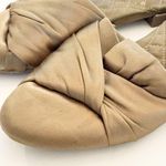 Birdies  Size 6 The Songbird Mules Khaki Green Satin Quilted Mule Flat Slip On Photo 1