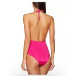 Seafolly Flower Festival Tahiti Pink Deep V Maillot One Piece Swimsuit Size 6 Photo 1