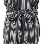Loft 2 Piece Linen Jumpsuit Pinstriped Navy and White Womens Size 4P NWT Photo 3