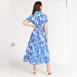 Aakaa Floral Blue and White Dress Photo 2