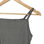 NWT DÔEN Angie Straight Neck Tank | Sz Medium | Noir La Maddalena Gingham Black Photo 4