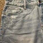 Pistola Denim Jean Mini Skirt Distressed Raw Hem Light Wash Blue Size 27 Photo 1