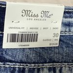 Miss Me  Boot Cut Jeans Mid Rise Size 30 Short Distressed Denim Embellished Photo 5