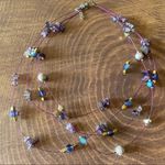 Amethyst Natural Multi Bead Wired Tiered Necklace Photo 4
