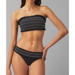 Tory Burch New.  black smocked bikini top. XS Photo 5