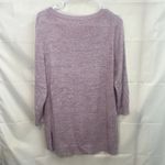 New York & Co. women's purple metallic shimmery soft knit lace up sweater M Photo 6