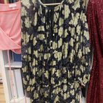 ZARA  Sz M Gold and black floral mini dress #floraldress Photo 1