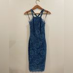 Lulus  Light Blue Lace Form-fitting Dress with tie detail on back Photo 2