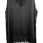 NWOT Intimissimi nightwear satin and lace nightgown slip w/handkerchief hem sz L Black Photo 0