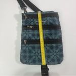 Eddie Bauer   Blue Green Floral  3Zip Travel Bag Light Crossbody Organizer Casual Photo 8