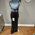 Jump  Gown Juniors Size 5/6 Multicolor Sequined High Slit Iridescent NWT $149 Photo 7