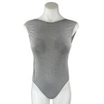 ZARA  Women's Gray Rhinestone Sleeveless Open Back Tank Bodysuit Top Size S Photo 1