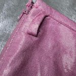 Lisa Ho Pink Metallic Pleated Midi Skirt Womens 2 Pink Party Evening Wear Shiny Photo 12