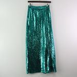 Love the Label Celine Sequin High Slit Midi Skirt Teal Size‎ XS Green Photo 1
