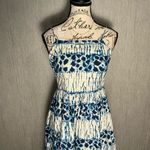 Apiece Apart  Strapless Dress in Blue and White Size XS Photo 2