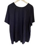 Eyeshadow  short sleeve 3XL navy blue front cut out design see through Photo 2