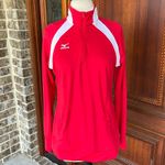 Mizuno Red Performance Pullover Long Sleeve Photo 5