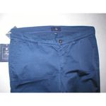 New NWT Womens 34 Dark Blue Fay Designer Pants Italy Satin Cotton Work Office Photo 1