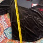 Women's Johnny Blaze Flames Vintage Dead Stock Stretch Velour Crop Top Black L Size L Photo 7