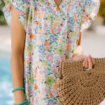 Shop The Mint Always Ready Cream White Floral Mini Dress M Photo 0