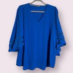 Chelsea28 Bell Sleeve V Neck Blouse Medium Photo 0
