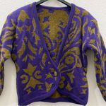 Vintage Purple/Gold Swirl Paisley Abstract One Photo 7