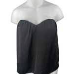Banana Republic NEW Black Strapless Sweetheart Bandeau Tube Blouse Top Size XL Photo 0