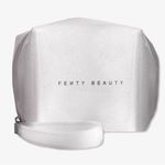 Fenty Beauty by Rihanna Silver Glitter Makeup Bag with Zipper White Photo 0