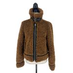 Stand Studio Audrey Brown Shearling Jacket with Black Accents Photo 2