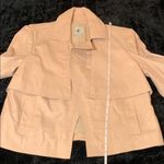 Halogen Women's Blush Pink Crop Leather Jacket by Size Medium Photo 11