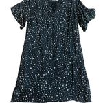 Cloth & Stone  Anthropologie Fun Print Shift Dress Black White Size Small Petite Photo 6