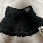 SMFK Wilderness Wandering Black Pleated Short Jean Skirt Size L Photo 6